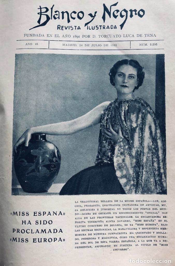 Otros Art&iacute;culos de Coleccionismo en Papel: Art&iacute;culo de revista a&ntilde;o 1935. Miss Espa&ntilde;a y Miss Europa Alicia Navarro. Buen estado.