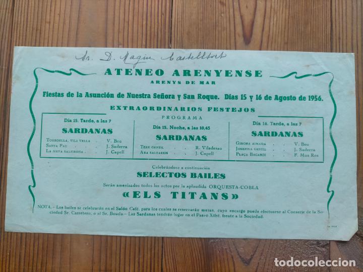 Sammelleidenschaft Andere Papierartikel: ATENEO RENYENSE ARENYS DE MAR FIESTAS ASUNCI&Oacute;N 1956 SAN ROQUE ELS TITANS SELECTOS BAILES