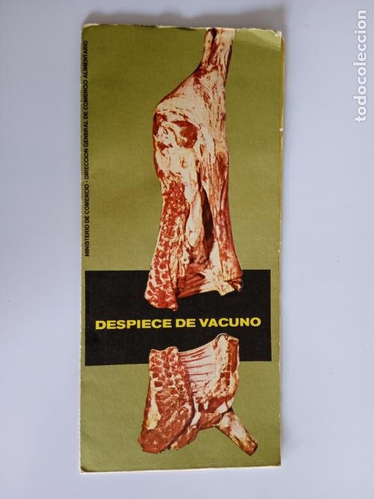Paper Collecting Others: DESPIECE DE VACUNO - TRIPTICO DOBLE - A&Ntilde;O 1975