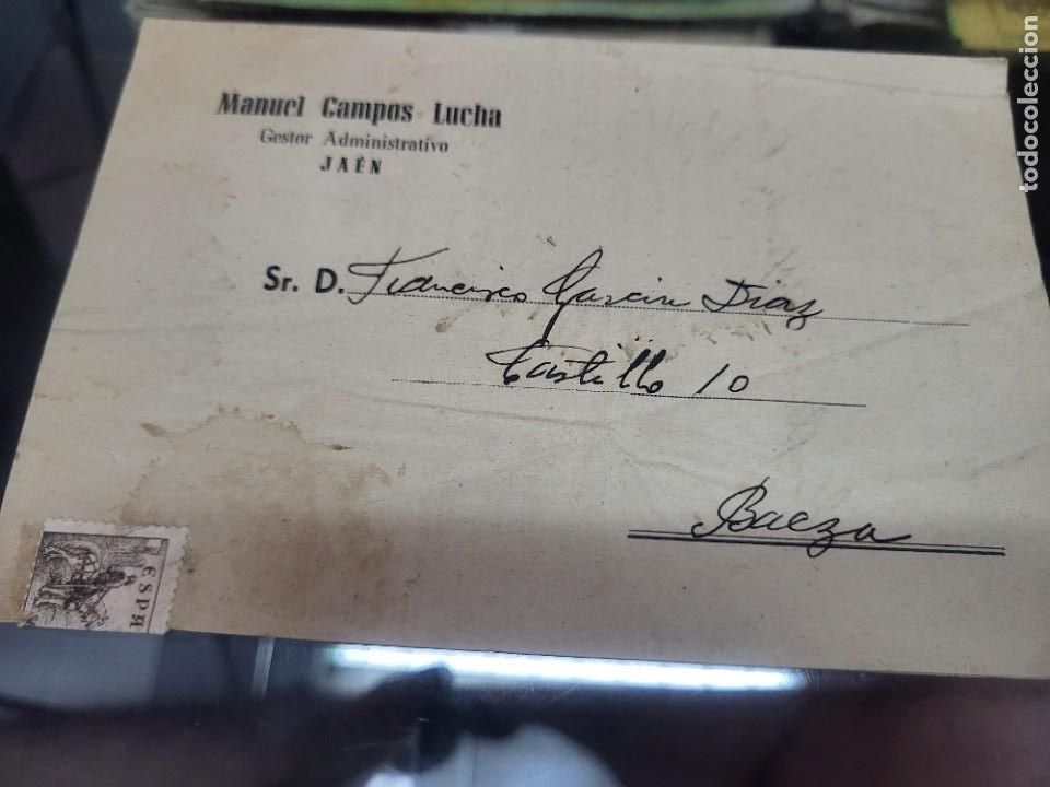 Outros artigos de papel: GESTOR ADMINISTRATIVO CAMPOS LUCHA JAEN A BAEZA CARTA CIRCULADA