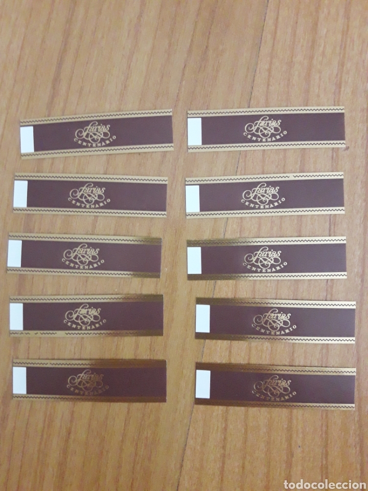 Otros Art&iacute;culos de Coleccionismo en Papel: 10 VITOLAS PUROS FARIAS CENTENARIO. PERFECTO ESTADO