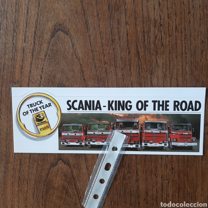 Outros artigos de papel: Pegatina camion Scania de 1989 truck of the year 1989