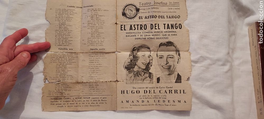 Sammelleidenschaft Andere Papierartikel: EL ASTRO DEL TANGO.HUGO DEL CARRIL.TEATRO JOSEFINA SAN ESTEBAN.AJADO VER FOTOS