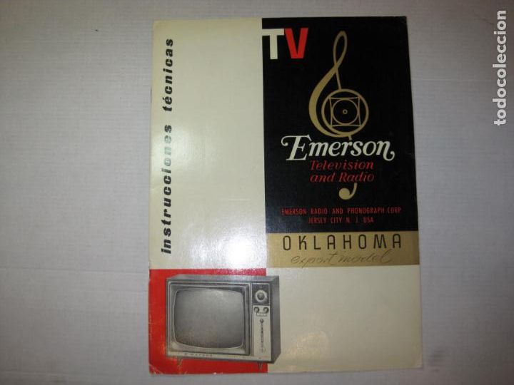 Otros art&iacute;culos de coleccionismo en papel: EMERSON TELEVISION RADIO-INSTRUCCIONES TECNICAS-VER FOTOS-(V-23.502)