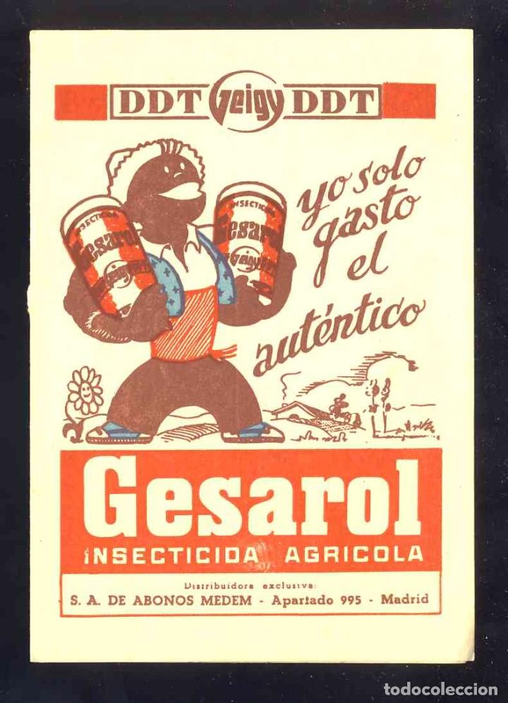 Otros art&iacute;culos de coleccionismo en papel: Diptic horaris del tren carrilet d'OLOT a GIRONA i de GIRONA a PALAMOS. Pub.Gesarol insecticida