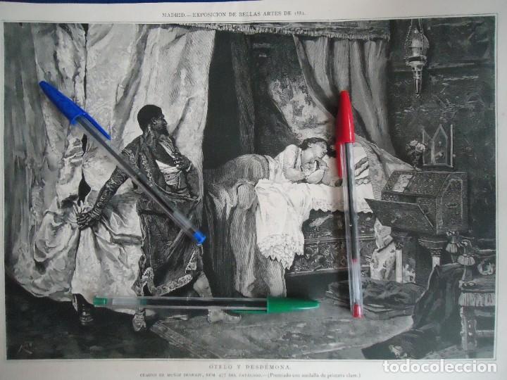 Otros art&iacute;culos de coleccionismo en papel: xilografia 1881 otelo desdemona ilustracion mu&ntilde;oz degrain william shakespeare poeta