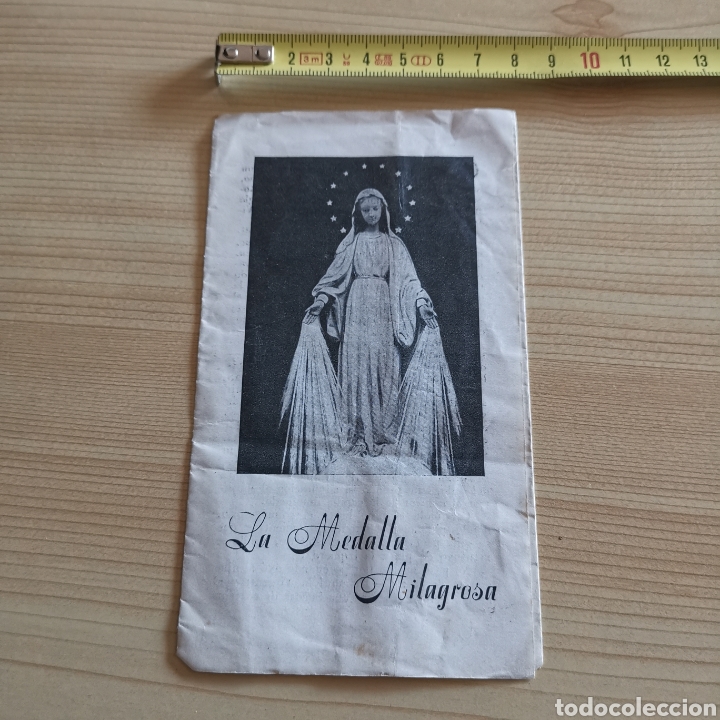 Otros art&iacute;culos de coleccionismo en papel: Tr&iacute;ptico de la medalla religiosa - Foto 2