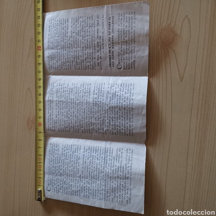 Otros art&iacute;culos de coleccionismo en papel: Tr&iacute;ptico de la medalla religiosa - Foto 5
