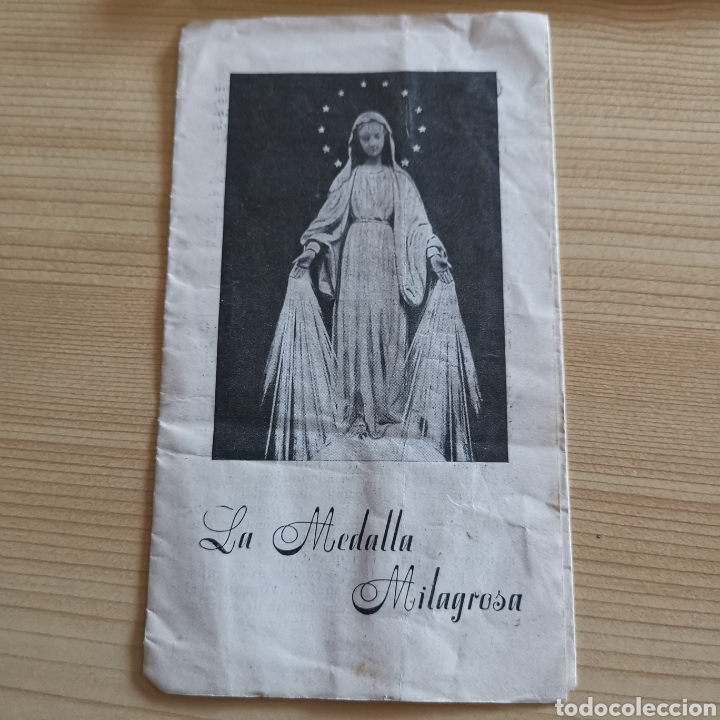 Otros art&iacute;culos de coleccionismo en papel: Tr&iacute;ptico de la medalla religiosa - Foto 1