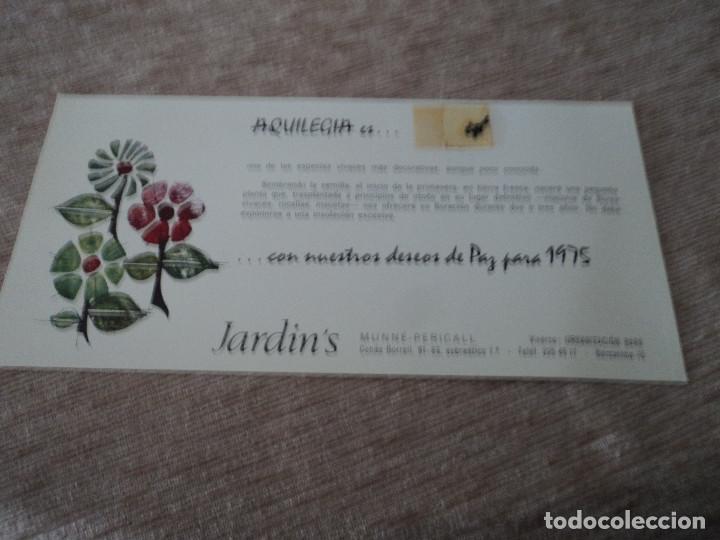 Otros art&iacute;culos de coleccionismo en papel: felicitacion de navidad jardins munne-perical con semillas de aquilegia 1975