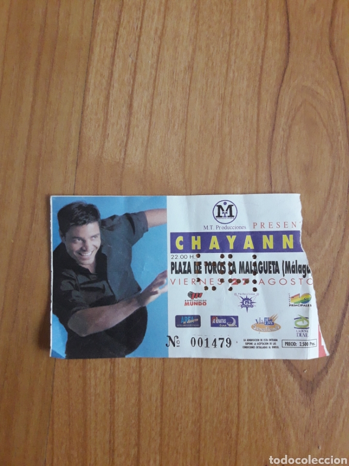 Collectionnisme Papier divers: ENTRADA CONCIERTO CHAYANNE M&Aacute;LAGA 2000 O 2001