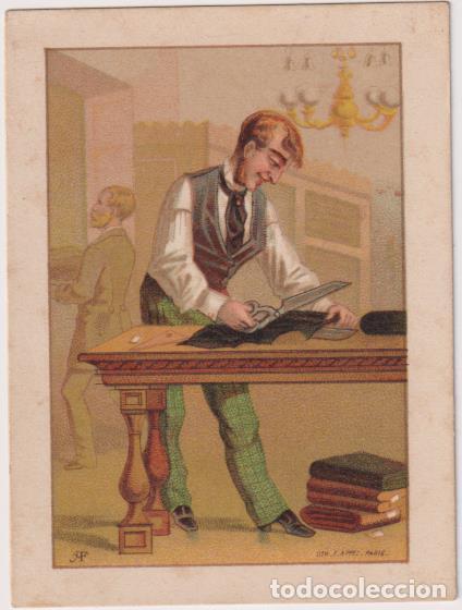 Paper Collecting Others: Cromo Tarjeta (9,5x7) Publicidad de Efectos para Escritorio Viuda de Bonomi. Sevilla