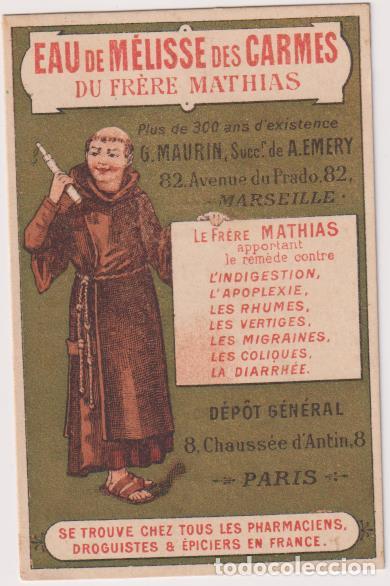 Paper Collecting Others: Cromo Tarjeta (9,5x6) Agua Melisa del Carmen de Fray Matthias. Se vende en Sevilla