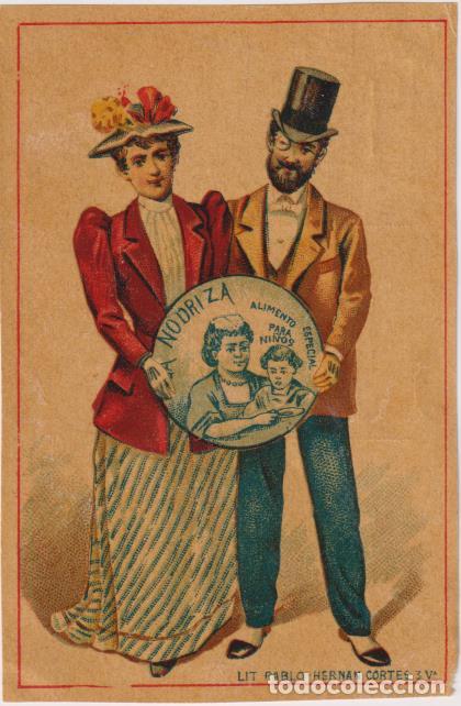 Collectionnisme Papier divers: Cromo Tarjeta (11x7) La Nodriza, Alimento para Ni&ntilde;os. Abanicos Colomina. Sevilla