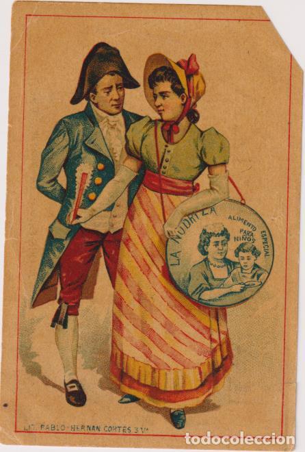 Collectionnisme Papier divers: Cromo Tarjeta (11x7,5) La Nodriza, Harina Lacteada y Fosfatada de M. Collantes de Ter&aacute;n
