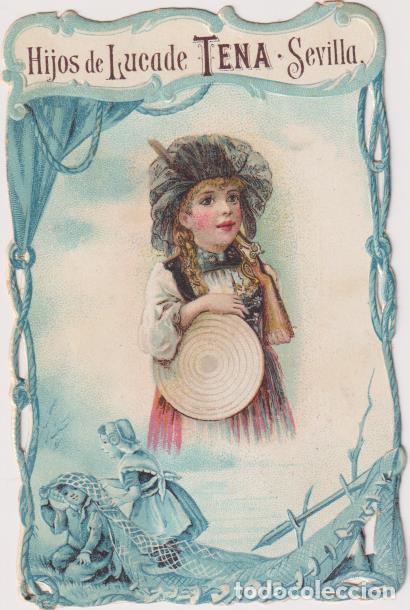 Paper Collecting Others: Tarjeta Troquelada (10,5x7) Agua de Azahar La Giralda. Hijos de Luca de Tena, Sevilla