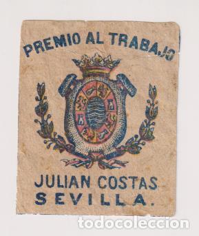 Paper Collecting Others: Parte de envoltura de Cerillas. Juli&aacute;n Costas. Sevilla. Siglo XIX