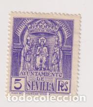 Otros Art&iacute;culos de Coleccionismo en Papel: Ayuntamiento de Sevilla. Sello de 5 Pts. Heraclio Fournier