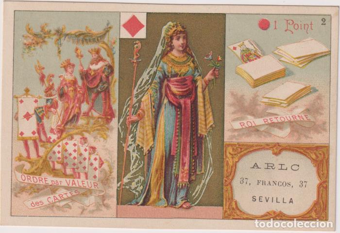 Paper Collecting Others: Cromo Tarjeta (11,5x8) Alonso Ruiz Lara. Francos, 37. Sevilla. Siglo XIX