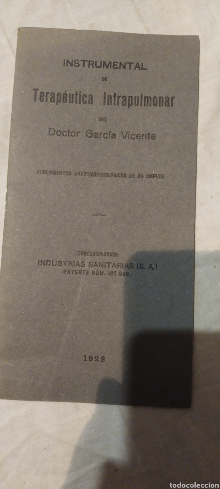 Otros Art&iacute;culos de Coleccionismo en Papel: Instrumental de terap&eacute;utica intrapulmonar