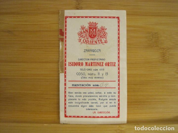Otros art&iacute;culos de coleccionismo en papel: ZARAGOZA-GRAN HOTEL ORIENTE-MINI GUIA CON FOTOGRAFIAS-VER FOTOS-(96.186)