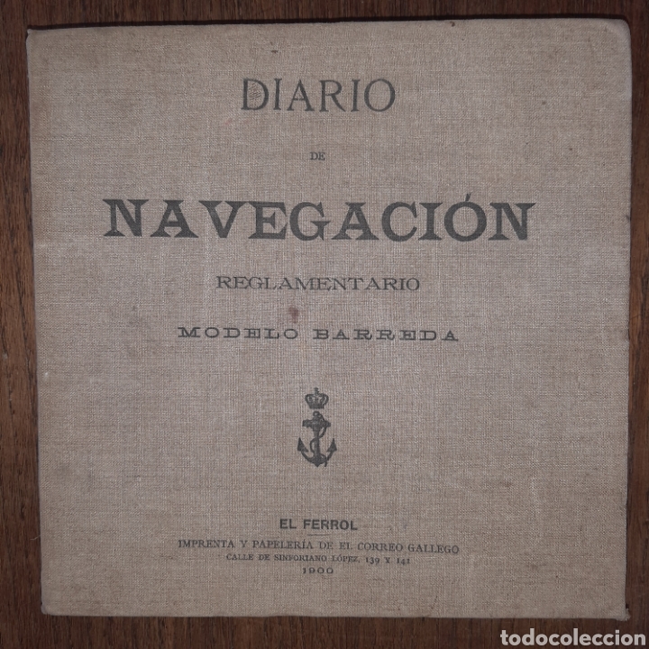 Outros artigos de papel: Diario de navegaci&oacute;n de 1900 ferrol barco