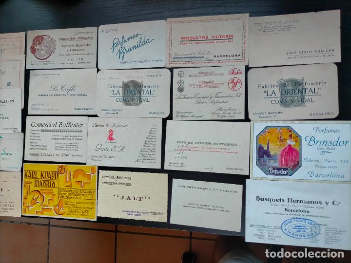 Outros artigos de papel: LOTE TARJETAS DE NEGOCIO ANTIGUAS CATALU&Ntilde;A BARCELONA MANRESA FABRICA PERFUMER&Iacute;AS PERFUMES COSMETICOS