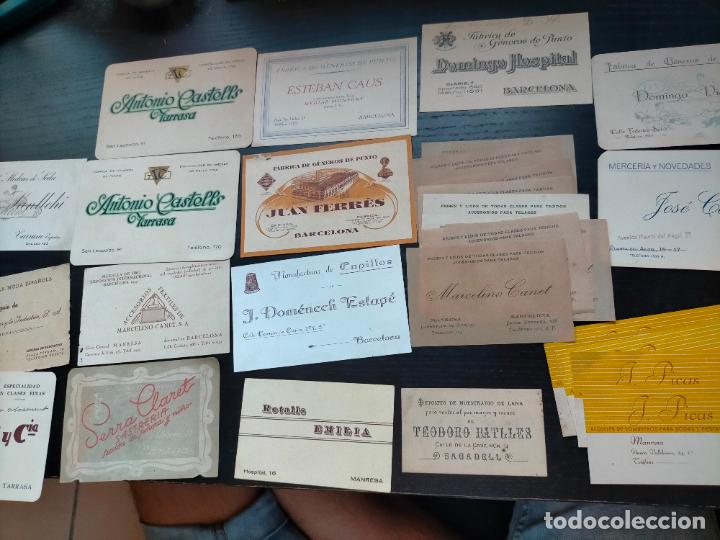 Otros Art&iacute;culos de Coleccionismo en Papel: LOTE TARJETAS DE NEGOCIO ANTIGUAS SABADELL TARRASSA MANRESA MERCERIAS MODA GENEROS DE PUNTO ROPA
