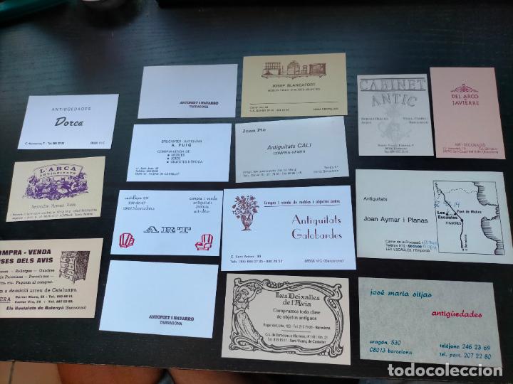 Otros Art&iacute;culos de Coleccionismo en Papel: LOTE TARJETAS DE NEGOCIO ANTIGUAS CATALU&Ntilde;A ANTIG&Uuml;EDADES ARTE COLECCIONISMO TIENDAS ANTIGUITATS ANTIC