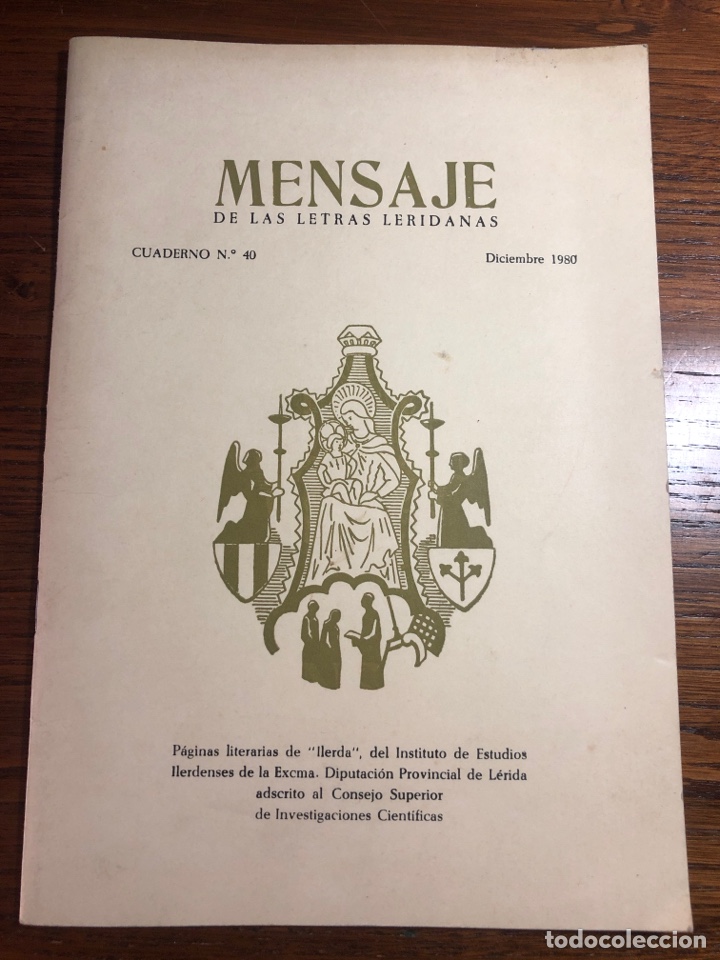 Otros Art&iacute;culos de Coleccionismo en Papel: LIBRO CUADERNO 40 MENSAJE DE LAS LETRAS LERIDANAS 1980