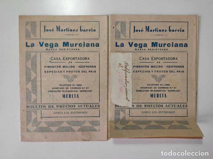 Otros Art&iacute;culos de Coleccionismo en Papel: LOTE LA VEGA MURCIANA BOLET&Iacute;N DE PRECIOS ACTUALES MURCIA JOS&Eacute; MART&Iacute;NEZ GARC&Iacute;A 1941