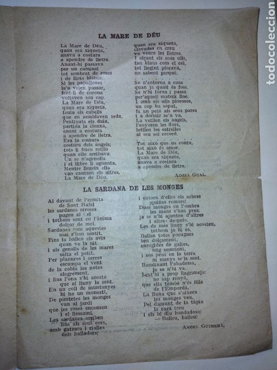 Otros art&iacute;culos de coleccionismo en papel: Programa de 1930, del Palacio de la M&uacute;sica Catalana - Foto 3