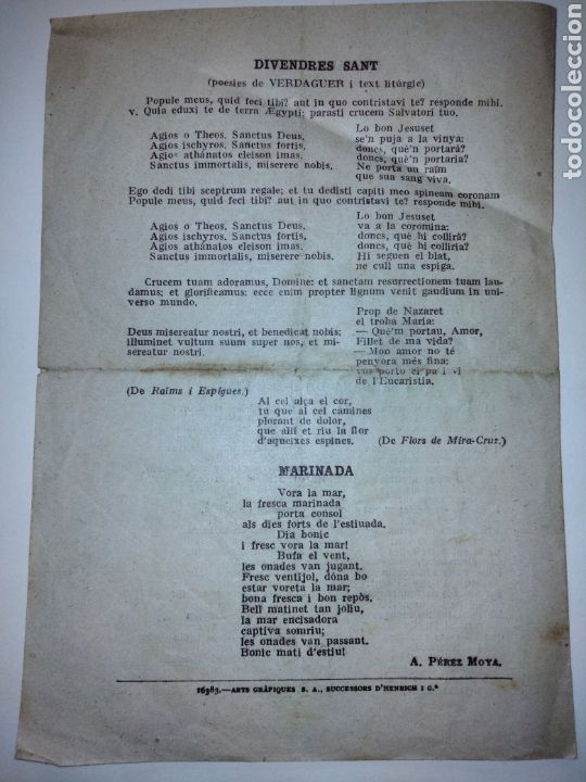 Otros art&iacute;culos de coleccionismo en papel: Programa de 1930, del Palacio de la M&uacute;sica Catalana - Foto 4
