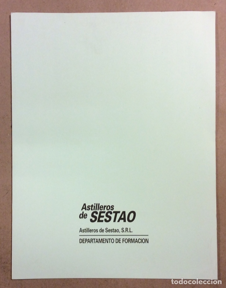 Collectionnisme Papier divers: ASTILLEROS DE SESTAO, S.R.L. CARPETA CORPORATIVA DE TRABAJO DEPARTAMENTO DE FORMACI&Oacute;N