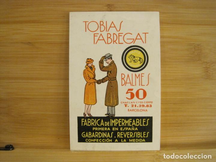 Otros art&iacute;culos de coleccionismo en papel: TOBIAS FABREGAT-FABRICA DE IMPERMEABLES-PUBLICIDAD ANTIGUA-(96.664)