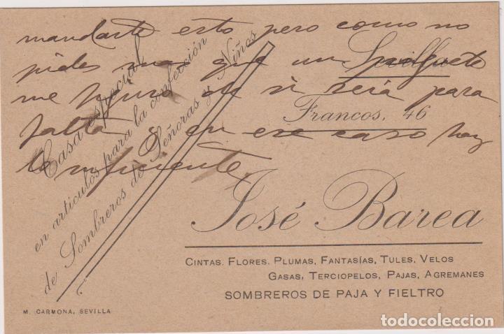Paper Collecting Others: Jos&eacute; Barea. Sombreros de Se&ntilde;oras y Ni&ntilde;os. Francos, 46. Sevilla