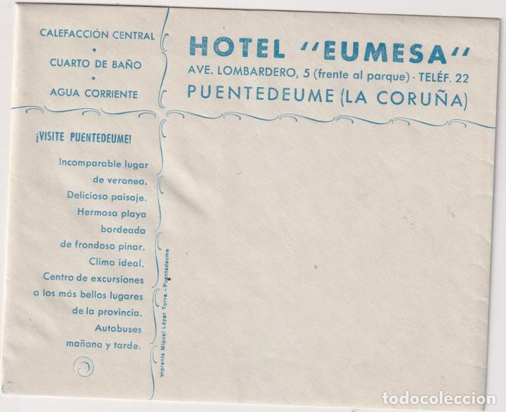 Paper Collecting Others: Sobre y Papel con Membrete. Hotel Eumesa. Pontedeume (la Coru&ntilde;a) SIN USAR