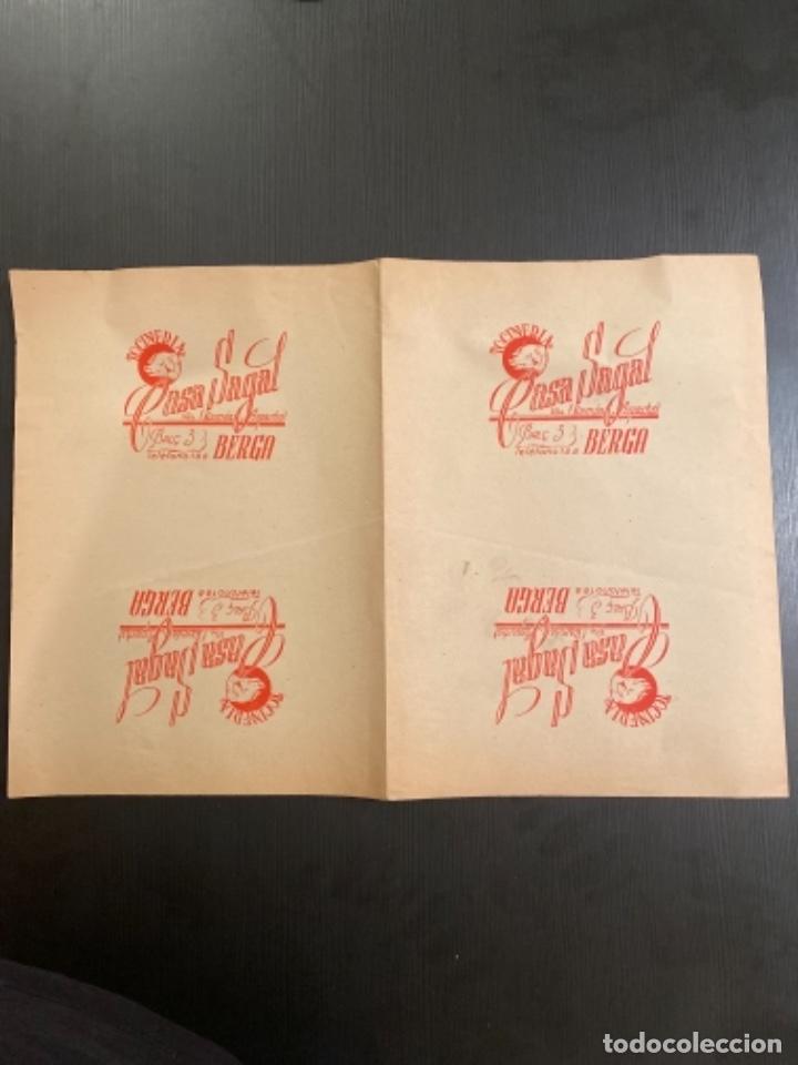 Otros Art&iacute;culos de Coleccionismo en Papel: Publicidad papel envolver 35 x 50 cm tociner&iacute;a casa Sagal vda Ramon Aspachs Berga