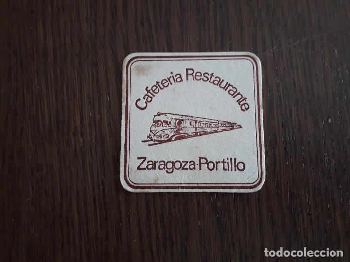 Otros Art&iacute;culos de Coleccionismo en Papel: posavasos de publicidad, cafeter&iacute;a restaurante, Zaragoza-Portillo. tren.