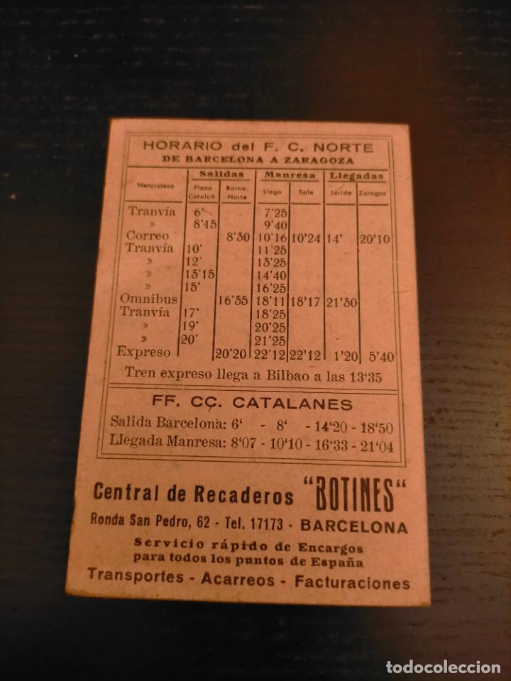 Sammelleidenschaft Andere Papierartikel: HORARIO DEL FERROCARRIL NORTE BARCELONA ZARAGOZA BILBAO CATALANES CENTRAL RECADEROS BOTINES