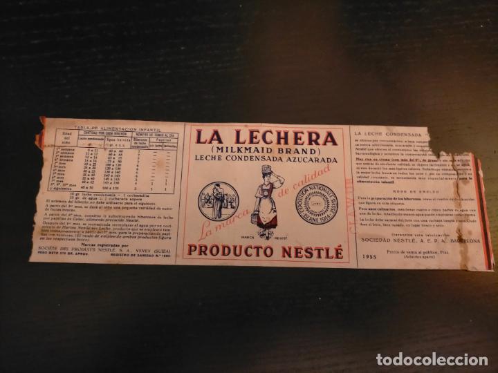 Sammelleidenschaft Andere Papierartikel: LECHE CONDENSADA LA LECHERA 1955 MILKMAID BRAND AZUCARADA PRODUCTO NESTL&Eacute;