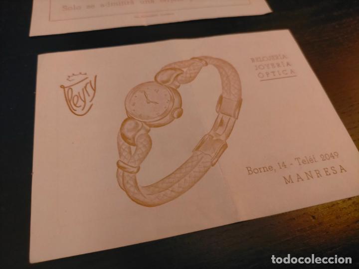 Sammelleidenschaft Andere Papierartikel: 1U GUARDE ESTA HOJA JOYERIA CLEYRY TARJETA PROMOCION RELOJERIA JOYERIA OPTICA MANRESA