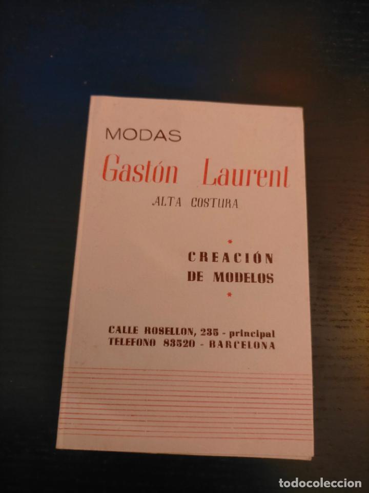 Collectionnisme Papier divers: MODAS GAST&Oacute;N LAURENT ALTA COSTURA CREACION DE MODELOS ROSELLON 235 BARCELONA INVITACI&Oacute;N
