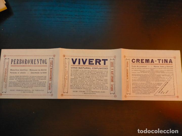 Sammelleidenschaft Andere Papierartikel: VIVERT CREMA-TINA PERBOROMENTOL FARMACIAS DROGUERIAS FOLLETO PUBLICITARIO ANTIGUO