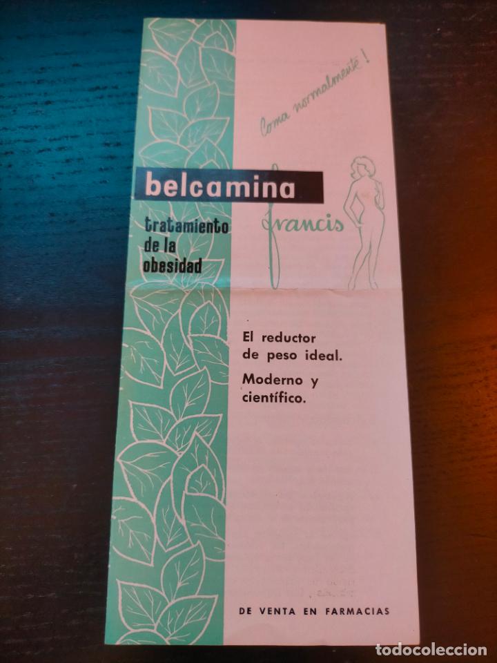 Altri oggetti di carta: BELCAMINA FRANCIS TRATAMIENTO OBESIDAD IFARMAX SA PROSPECTO FOLLETO PROPAGANDA FARMACIA MEDICAMENTO