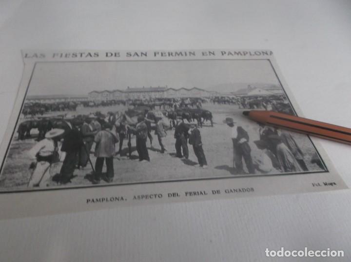 Otros Art&iacute;culos de Coleccionismo en Papel: RECORTE A&Ntilde;O 1908(PAMPLONA)FIESTAS DE SAN FERM&Iacute;N PAMPLONA,ASPECTO DEL FERIAL DE GANADOS(FOTO MOYA)