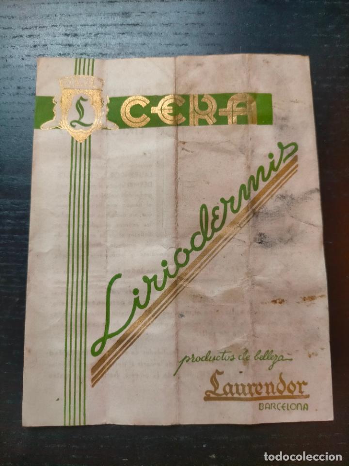 Paper Collecting Others: CERA LIRIODERMIS LAURENDOR BARCELONA PROSPECTO FOLLETO PROPAGANDA FARMACIA MEDICAMENTO