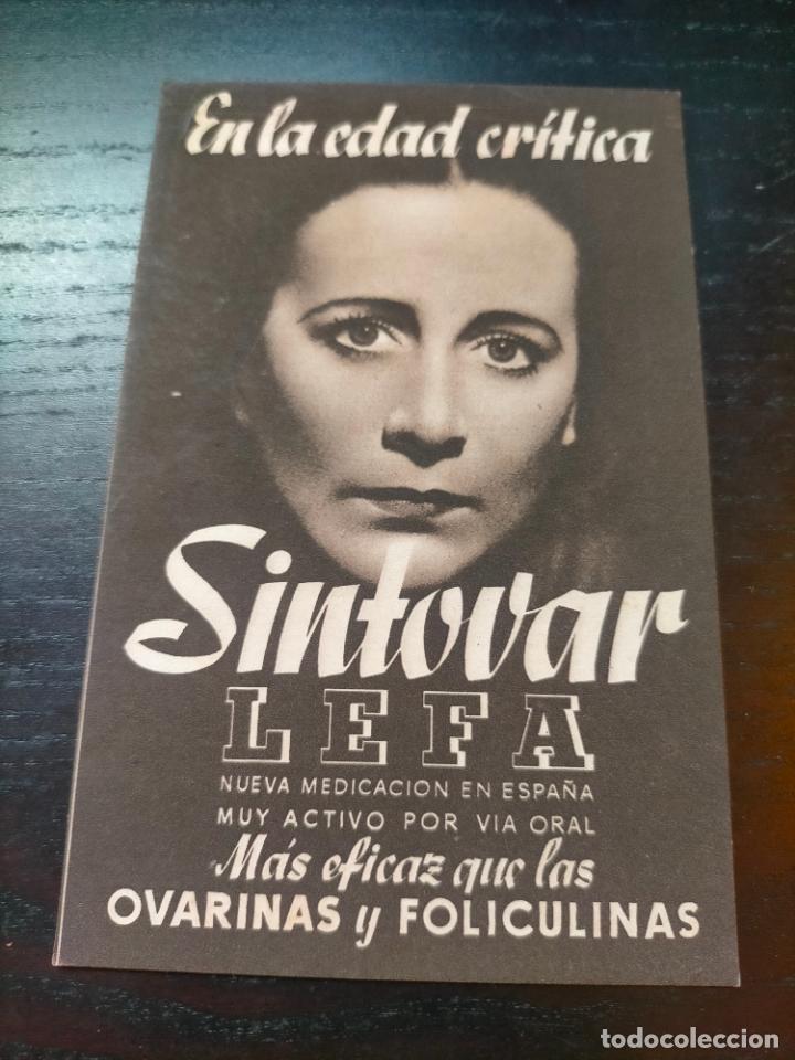 Altri oggetti di carta: EN LA EDAD CR&Iacute;TICA SINTOVAR LEFA MADRID PROSPECTO FOLLETO PROPAGANDA FARMACIA MEDICAMENTO PUBLICIDAD