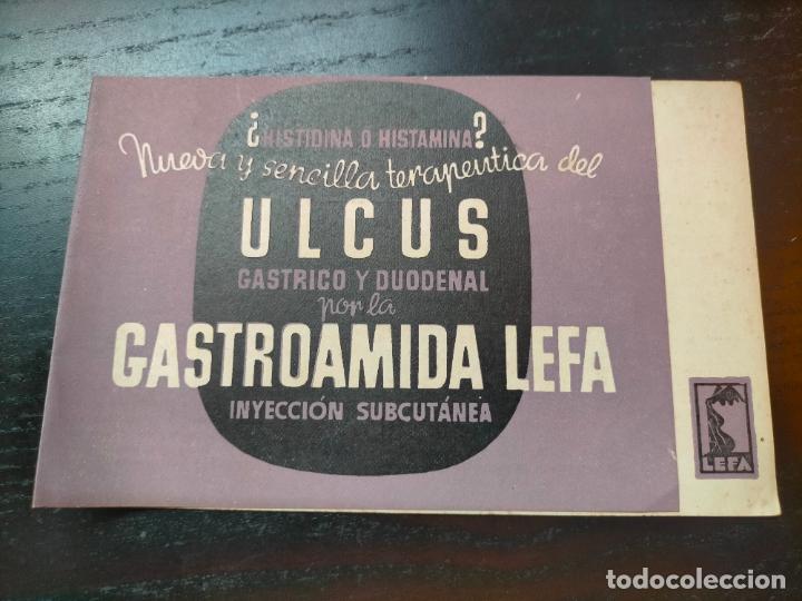 Otros Art&iacute;culos de Coleccionismo en Papel: ULCUS GASTRICO GASTROAMIDA LEFA MADRID PROSPECTO FOLLETO PROPAGANDA FARMACIA MEDICAMENTO PUBLICIDAD
