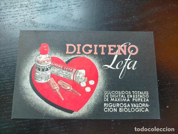 Altri oggetti di carta: GLUCOSIDOS DIGITENO LEFA MADRID PROSPECTO FOLLETO PROPAGANDA FARMACIA MEDICAMENTO PUBLICIDAD